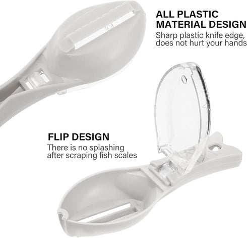 3 Pieces Fish Scale Remover Cleaner, Plastic Kitchen Scraper Graters Tool Fast Cleaning Kit