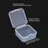 PATIKIL Clear Storage Box, 4.5x4.5x2.5in, 6Pack Stackable Plastic Organizer Container for Bead Jewelry Art