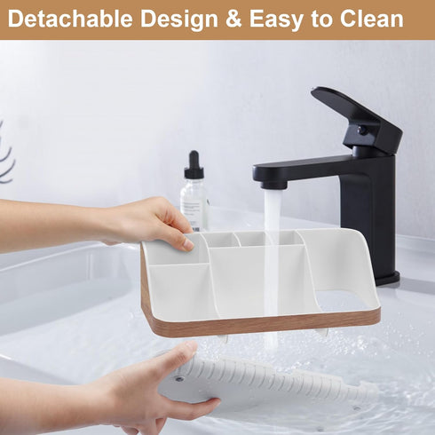 Countertop 7 Counter GFWARE Bathroom Organizer - Detachable Slots Kids Electric Toothbrush and Toothpaste Holde
