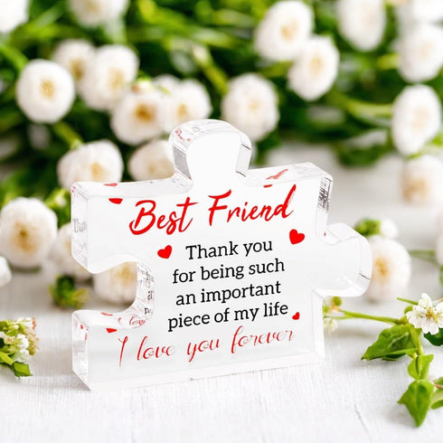 2.2 2.8 inch Friend Gifts for Women Men - Gift for Her Him, Present for Friendship Birthday, Engraved Acrylic Block
