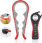 Jar Opener, 5 in 1 Multi Function Can Opener Kit with Silicone Handle, Easy to Use for Children, Elderly, Arthritis