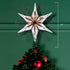 Kurt Adler 10-Light Capiz and Wire Snowflake Christmas Treetop, 10-Inch, Silver