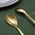 Gold Demitasse Espresso Spoons, 5.5'' Mini Coffee Spoons, Set of 6, Dishwasher Safe