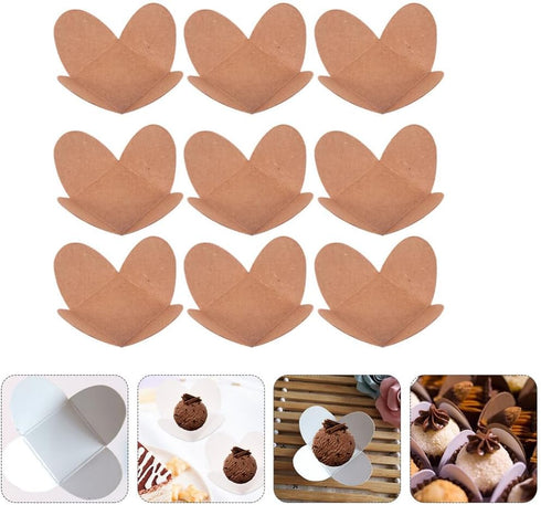 Chocolate Paper Candy Cups, 200pcs Truffle Wrappers, Cupcake Muffin Case Trays for Baby Showers, Bridal Shower, Wedding