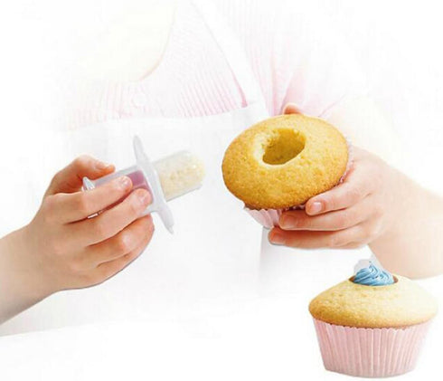 2pcs Cupcake Corer Tools Muffin Cake Pastry Corer Model Plunger Cutter, Decorating Plastic Cake Digging Device