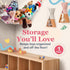 Lilly's Love Large Stuffed Animal Net Hammock, Corner Hanging Organizer for Plushie Toys