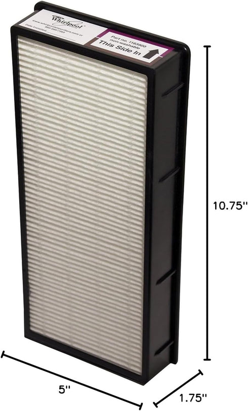 Whirlpool 1183900 HEPA Filter for Tower Air Purifier, Fits Models APT30010M, APT40010R, APT42010M, APT50010M