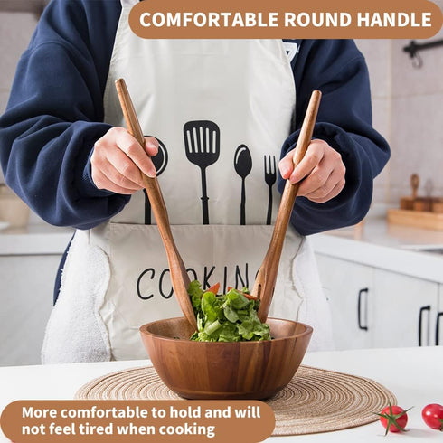 Delicate Wooden Utensils for Cooking, Set of 3 Acacia Wooden Spoons, Spatula Set, Safe for Nonstick Cookware, Easy to