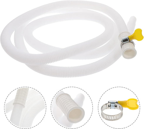 Housoutil Flex Hose Universal Air Conditioner Drain Hose, Water Drain Hose for Heat Pump Systems, Portable Washing