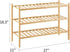 Furshus 3-Tier Closet Bamboo Shoe Rack for Entryway, Stackable | Heavy Duty | Multi-Function, Free Standing Shoe Racks