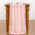 Socomi Blush Pink Chiffon Table Runner, 10ft 29x120 Inches for Easter Spring Boho Rustic Wedding Decorations