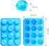 homEdge Food Grade Silicone Flowers Molds, 3-Pack Non-Stick Baking Pan for Chocolate, Candy, Jelly, Muffin