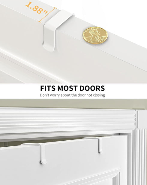 9-Tier Moforoco White Over The Door Pantry Organizer, Pantry Organization And Storage, Metal Hanging Spice Rack Shelves