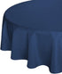 Tektrum Heavy Duty 70 inch Round Elegant Waffle Weave Tablecloth - Waterproof Stain Resistant (Navy Blue)
