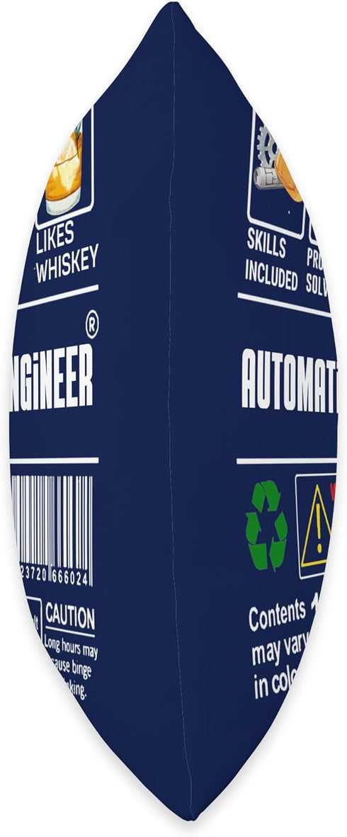 Automation Engineer Label Skills Solving Coffee Whiskey Throw Pillow, 16x16, Multicolor by Automation Engineer Funny Gifts Apparel