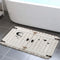 JAWO Country Barn Door Bathroom Rug - Non Slip Bath Mat, Rustic Wooden White Wood Modern Farmhouse Bathroom Accessories