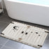 JAWO Country Barn Door Bathroom Rug - Non Slip Bath Mat, Rustic Wooden White Wood Modern Farmhouse Bathroom Accessories