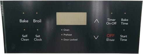Supplying Demand 316419145 4582995 Range Black 10 Button Clock Overlay Replacement
