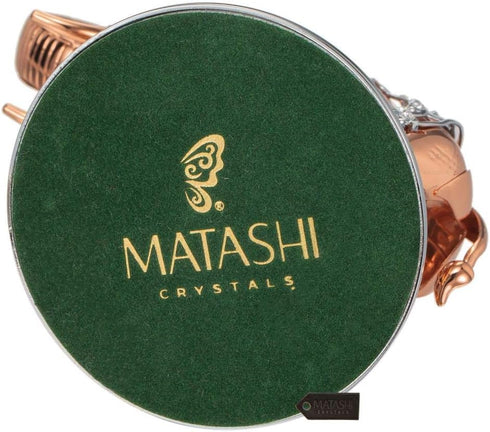 Matashi Elephant Ornament with Rose Gold and Silver Plated, Crystals Studded Tabletop Décor Gift for Mom