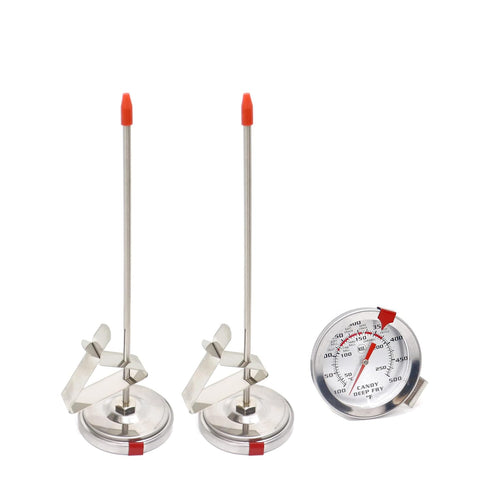 Candy Thermometer Deep Fryer Oil Thermometer (2 Pack) with Clip & 8" Probe for Cooking and Candy Making