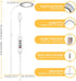 3H/9H/12H, 51-67in Plant Grow Light for Indoor Plants, Full Spectrum Grow Lamp with Pedestal Stand, Automatic Timer