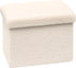 PINPLUS Storage Ottoman Cube Ottoman Foot Rest,Small Foldable Portable Boucle Upholstered Sherpa
