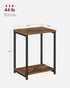 ULET271B01 VASAGLE Side Table, Small End Table, Nightstand for Living Room, Bedroom, Office, Bathroom, Rustic Brown