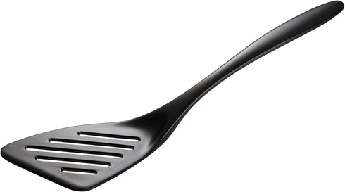 Black Melamine Slotted Turner, 12.5"