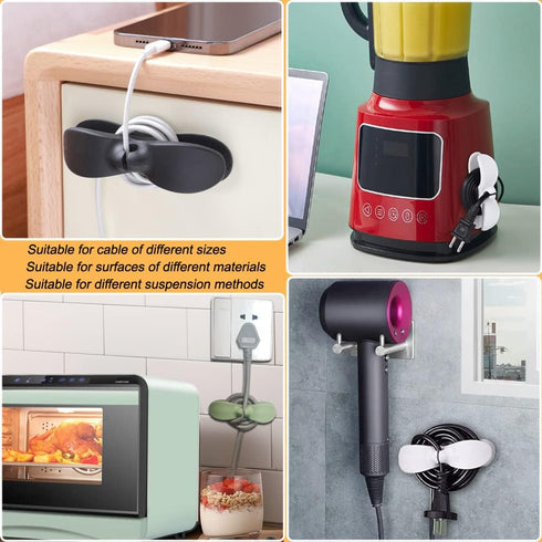 10PCS Cord Organizer for Appliances, Kitchen Appliance Cord Winder, Stick on Holder for Pressure Cooker, Mixer, Blender