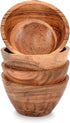 NIRMAN Acacia Wood Bowl Sets of 4 for Kitchen Meal Party and Nuts, Candy, Appetizer, Snacks, Olive (4.5" x 4.5" x 2.5") by NIRMAN