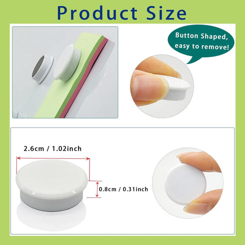 Fridge Magnets, Strong 10 Pcs Small Magnets for Refrigerator, Heavy Duty Mini Decorative Whiteboard Magnets