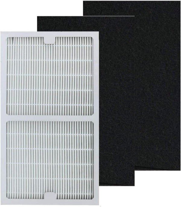 Filters C Compatible Idylis Air Purifier IAP-10-200 & IAP-10-280, Part # IAF-H-100C - 1 HEPA Filter & 2 Carbon Filters