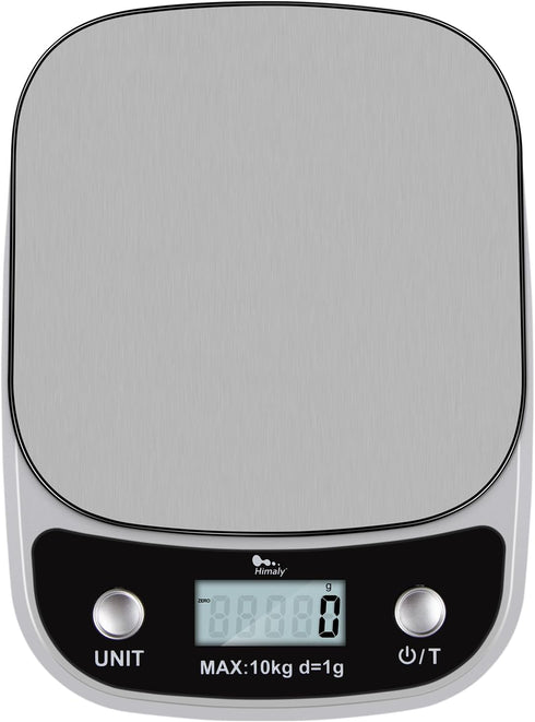 Digital Food Scale, 22 lbs/10kg Multifunction Kitchen Scale with Large Back-lit LCD Display