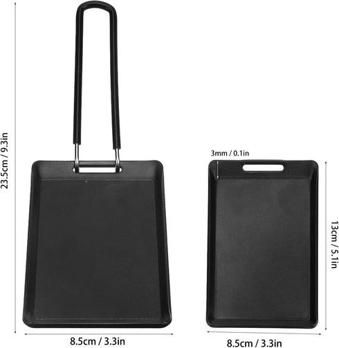 Small Nonstick BBQ Grill Pan, 5.1 x 3.4 in with Detachable Handle, Multipurpose for Kitchen, Traveling, Camping