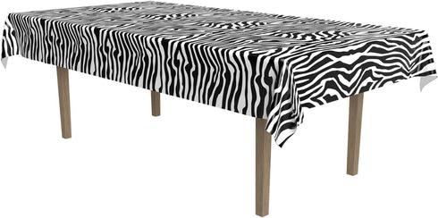 Zebra Print Plastic Tablecover