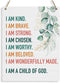 BELLOWDEER Inspirational Decor I am a Child of God Scripture Wooden Hanging Sign