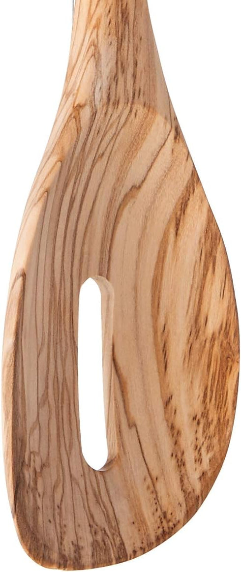 Tovolo Wooden Slotted Cooking Utensil, Olivewood Kitchen Spoon, Model 81-29286, One