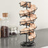360 Elegant Black Spiral Egg Dispenser Rack - Rotating Storage Solution