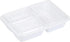 GoodCook Meal Prep Rectangle Three Compartment Set, 20-Piece, White, BPA-Free