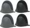 Silicone Kitchen Oven Mitts Set, Mini Finger Protector Cooking Pinch Grips Pot Holder Toaster Oven Accessories,BBQ Baking Mittens Heat Resistant Gloves, 2 Pairs(Black and Cool Gray)
