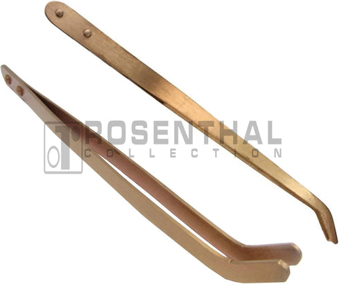 Rosenthal Collection Curved Copper Tongs for Jewelry Pickle Pots, Precision Tweezers for Soldering & Pickling Tools