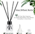 Agidea 4PCS 20pcs (50ML) Refillable Fragrance Glass Diffuser Bottles with Reeds Sticks & Black Caps & Funnel, Diffuser