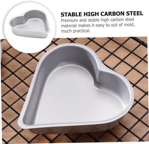 3pcs Heart Pudding Mold Cake Making Tray, Non-stick Heart Cake Pan, Donut Molds, Baking Supplies
