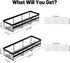 WOWBOX Shower Caddies 2 Pack, Adhesive Hanging Shelf, No Drilling Stainless Bathroom Organizers