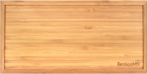BambooMN Organic Bamboo Serving Tray, 11"x5.5"x0.6" - Ideal for Vanity, Tea Serving, Appetizers, Charcuterie