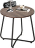 VECELO Outdoor Side Table,17.7 inch Patio Small Round End Table,Waterproof Wood Table
