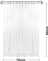Barossa Design Extra-Long Shower Curtain, 72x84 inches, PEVA Waterproof, Eco-Friendly, Non-Toxic, Clear