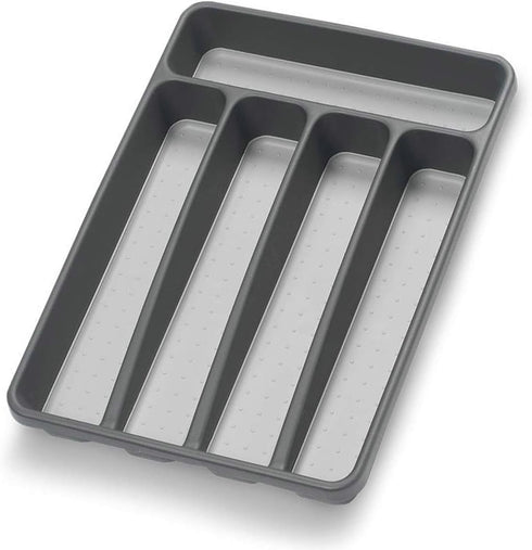 Plastic Silverware Organizer, Kitchen Drawer Organizer, Utensil Holder Flatware Organizer Tray with 5 Compartments in
