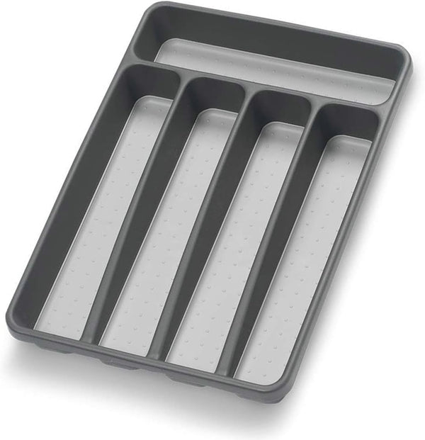 Plastic Silverware Organizer, Kitchen Drawer Organizer, Utensil Holder Flatware Organizer Tray with 5 Compartments in