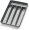 Plastic Silverware Organizer, Kitchen Drawer Organizer, Utensil Holder Flatware Organizer Tray with 5 Compartments in